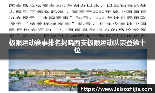 极限运动赛事排名揭晓西安极限运动队荣登第十位